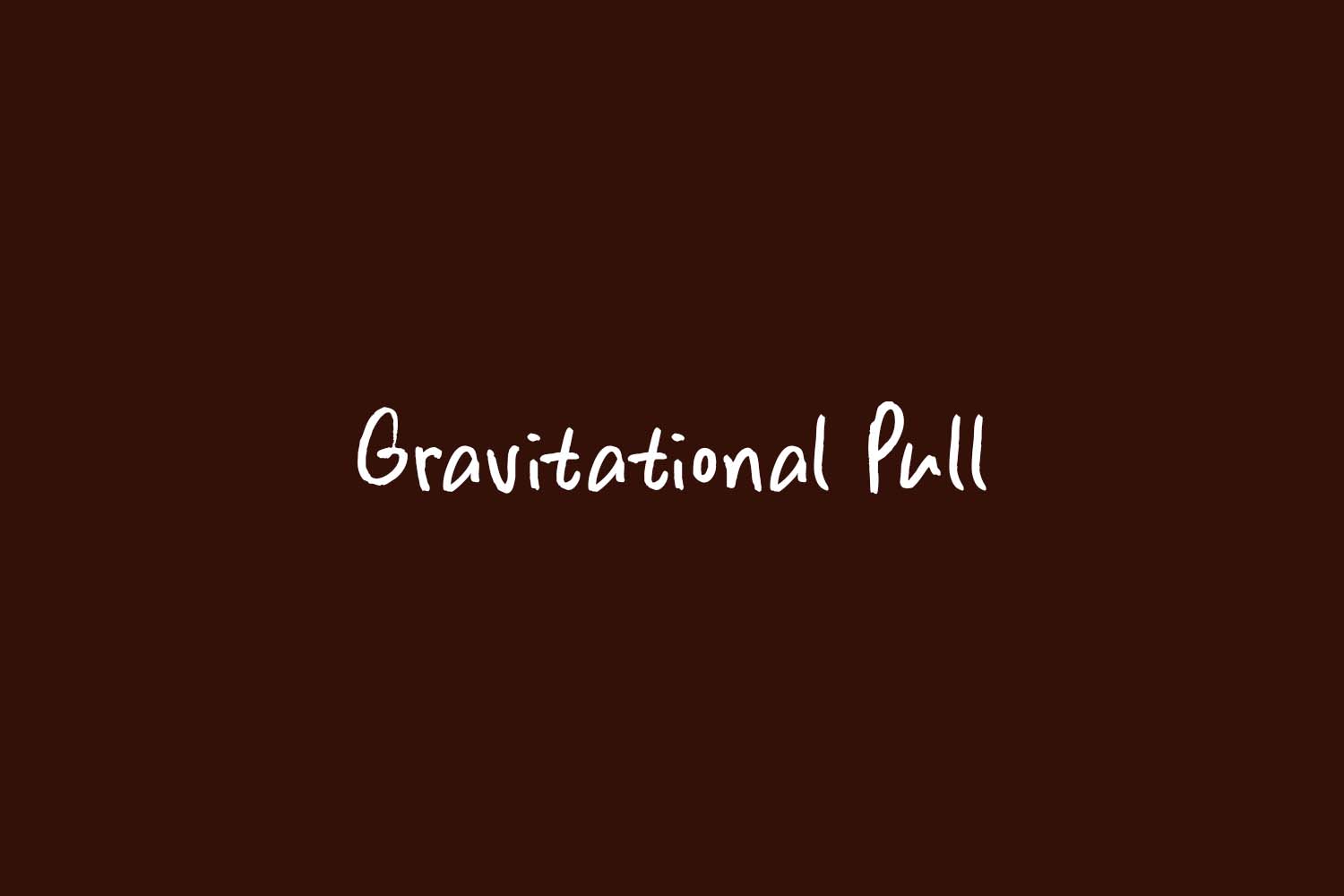 Gravitational Pull Free Font