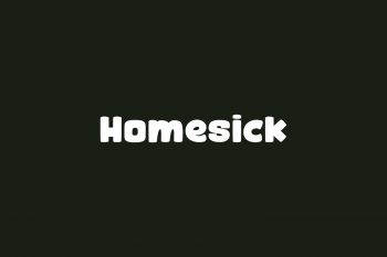 Homesick Free Font