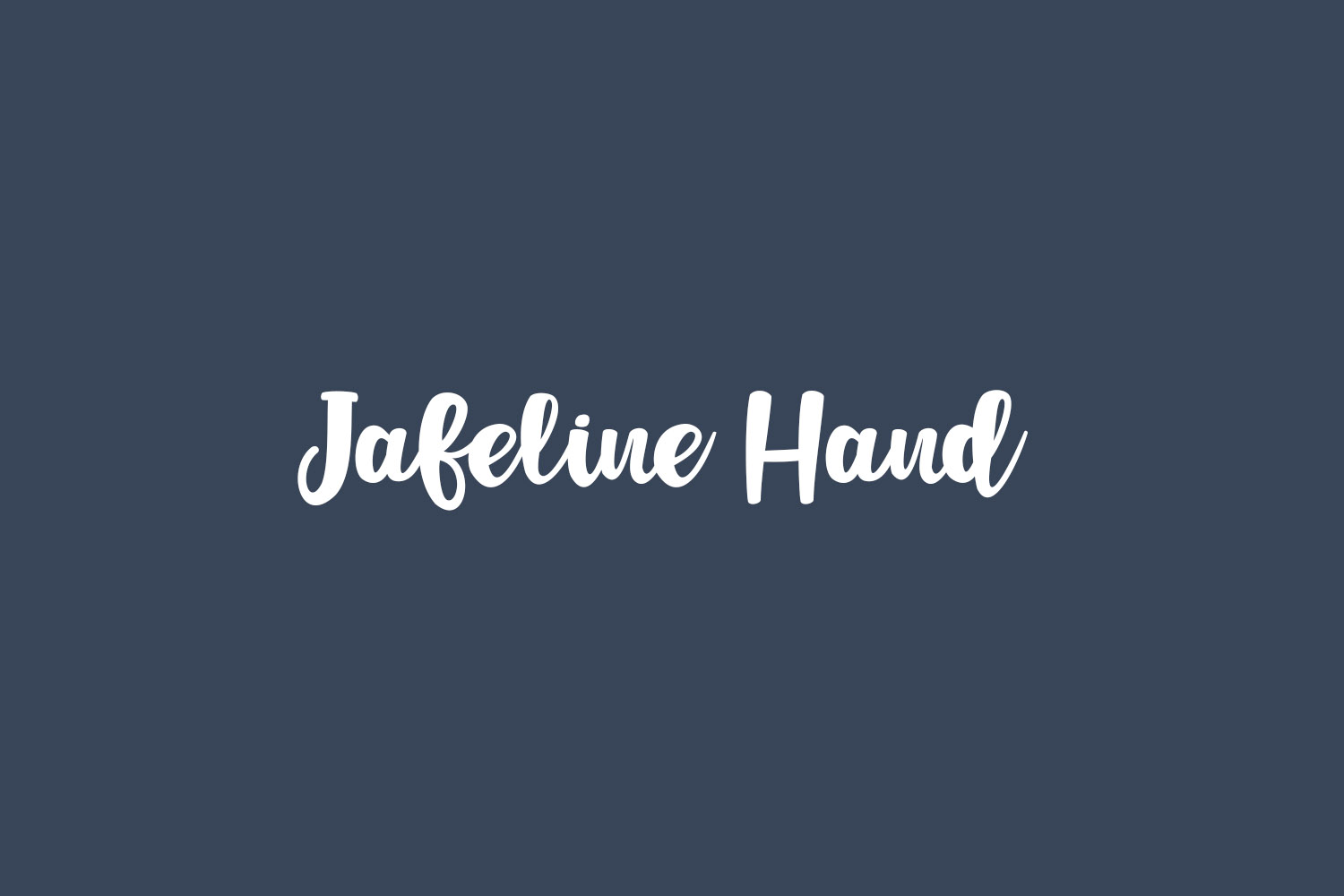 Jafeline Hand Free Font