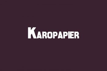 Karopapier Free Font