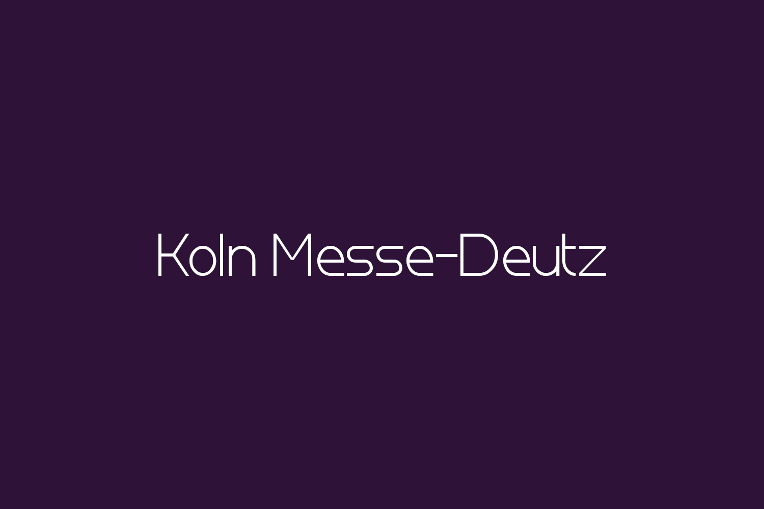 Koln Messe-Deutz Free Font