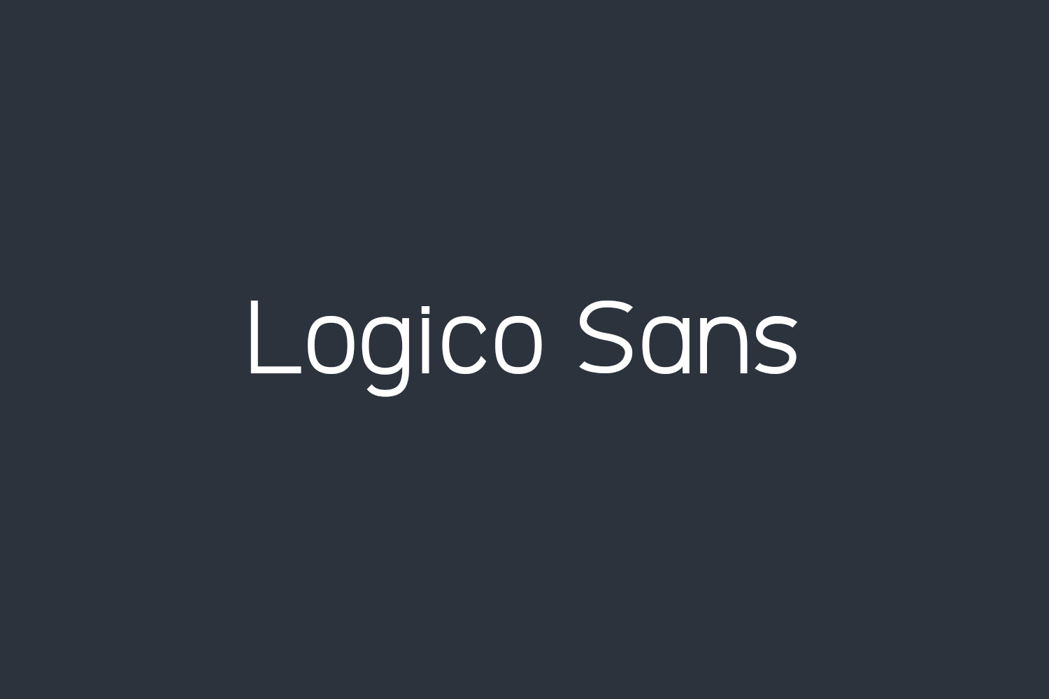 Logico Sans Free Font