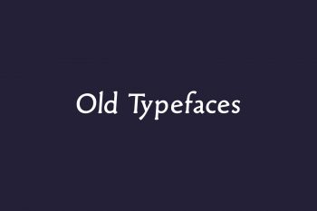 Old Typefaces Free Font
