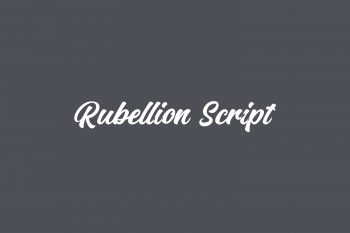 Rubellion Script Free Font