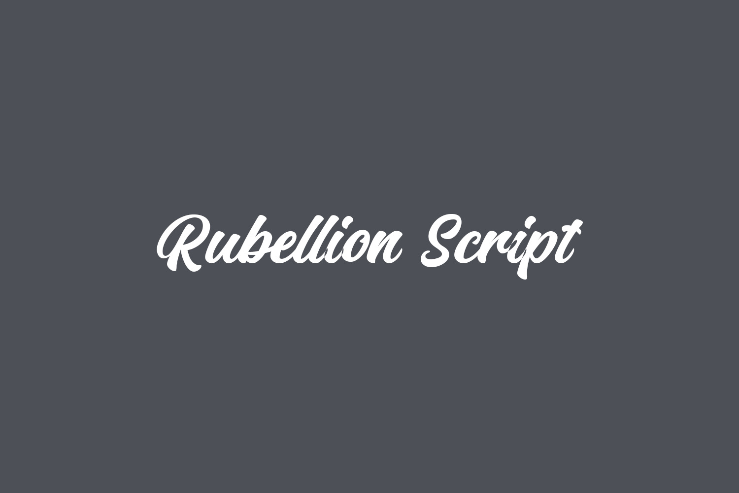 Rubellion Script Free Font