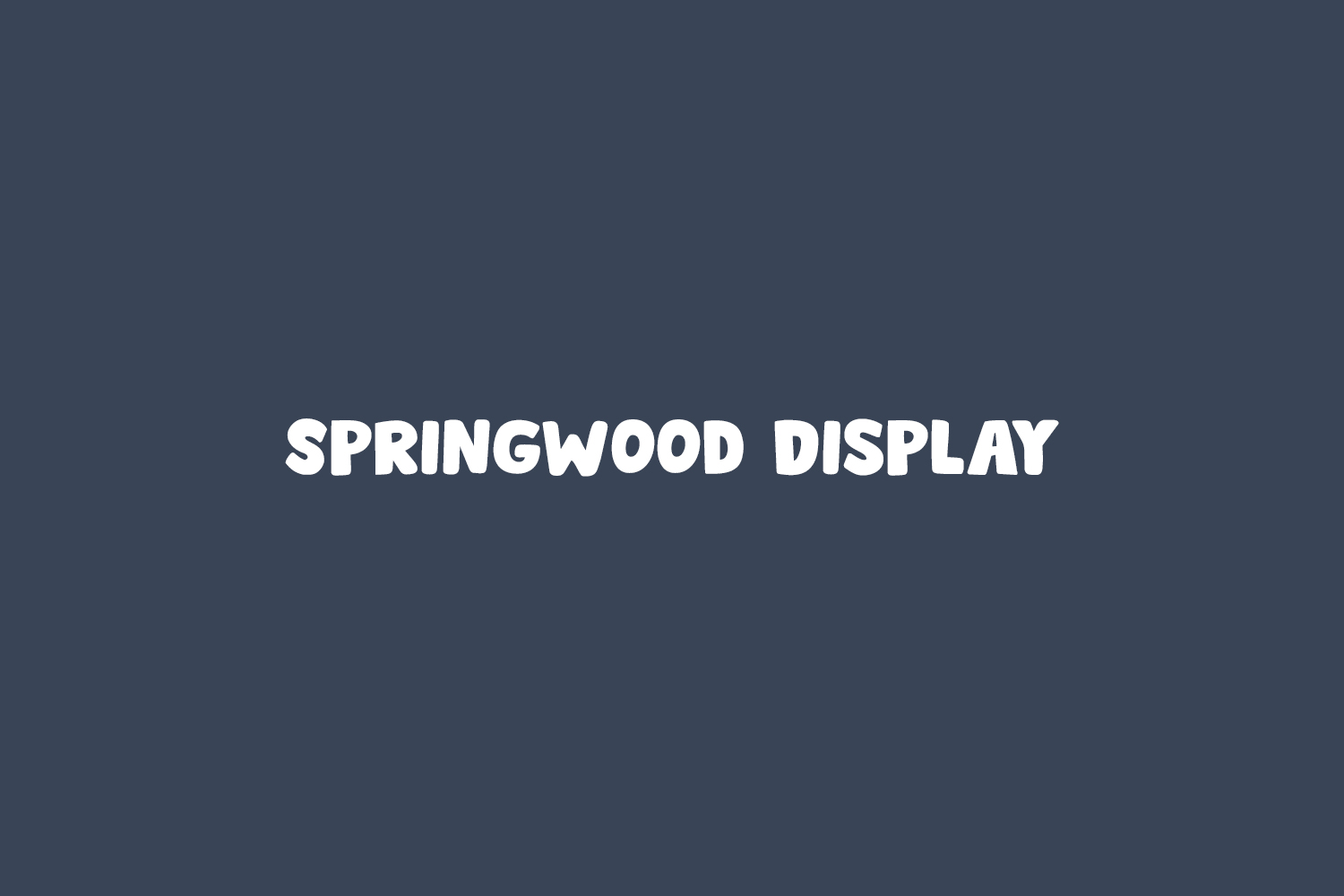 Springwood Display Free Font