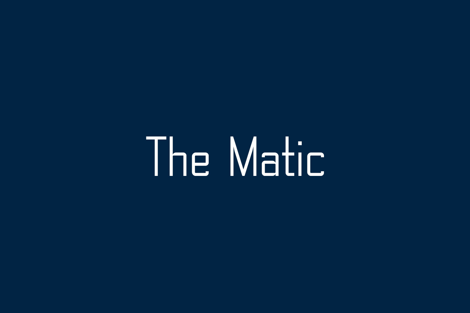 The Matic Free Font