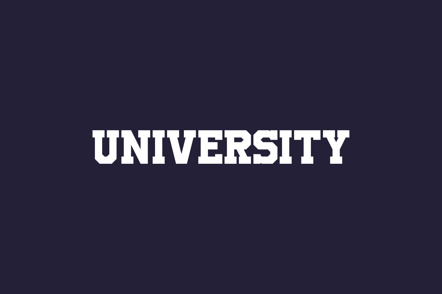 University Free Font