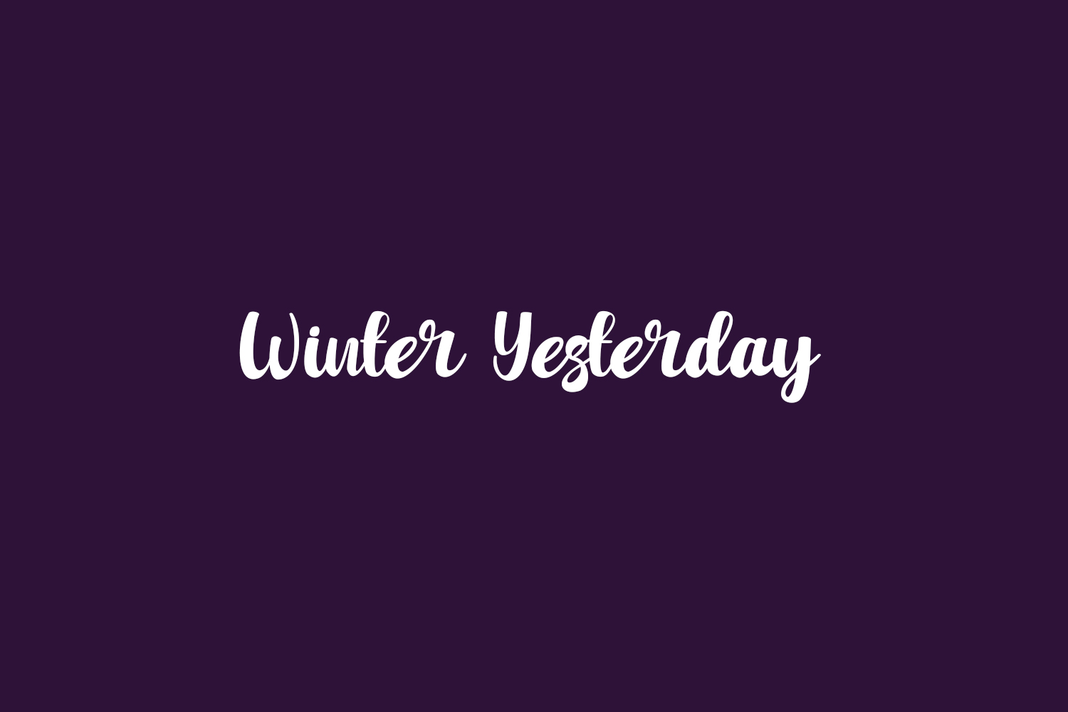 Winter Yesterday Free Font