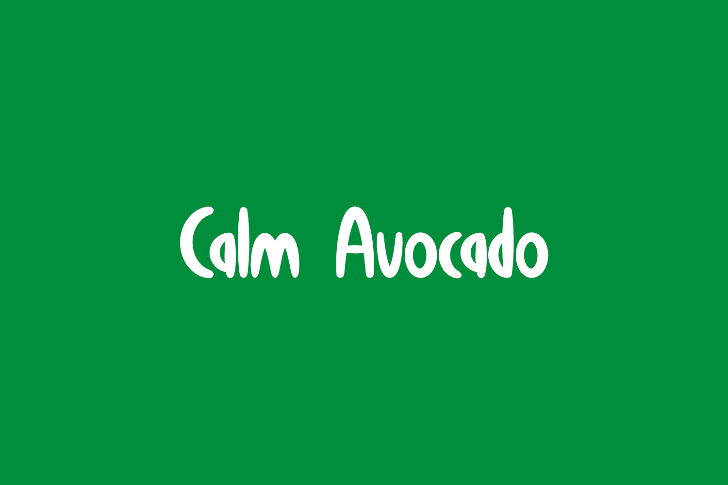 Calm Avocado Free Font