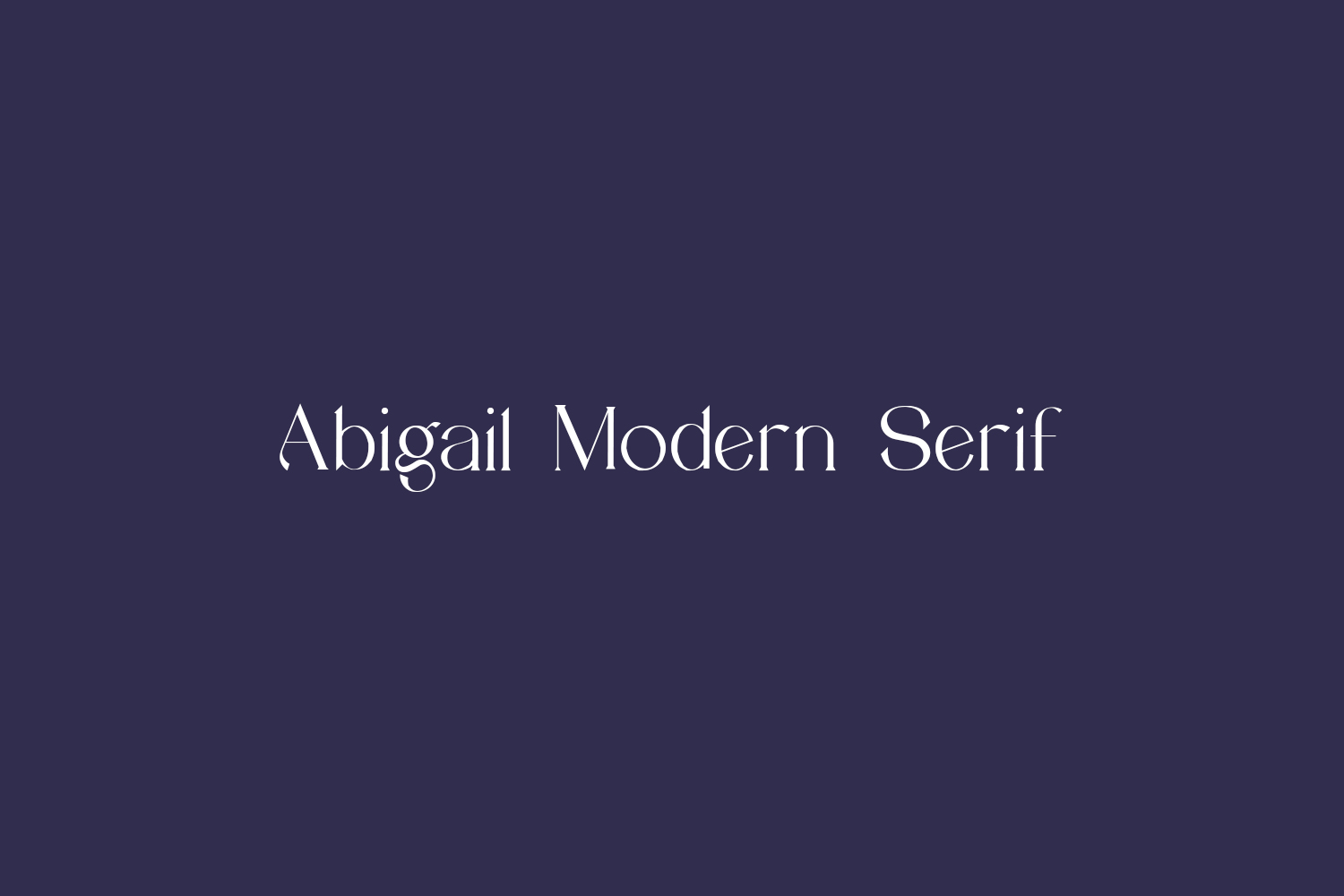 Abigail Modern Serif Free Font