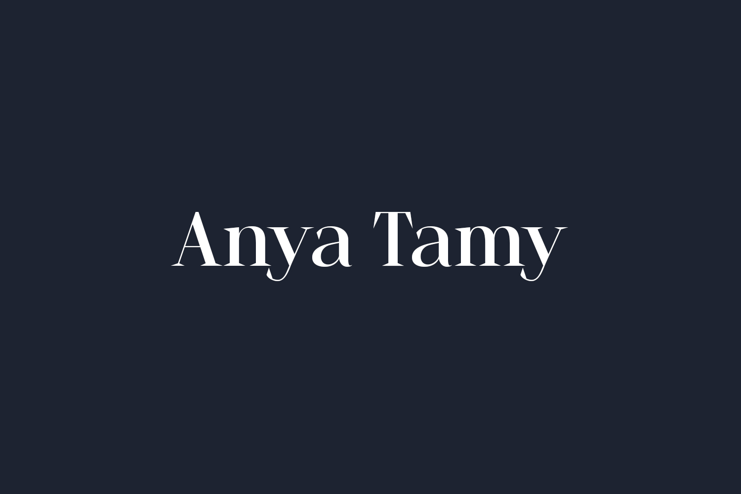 Anya Tamy Free Font