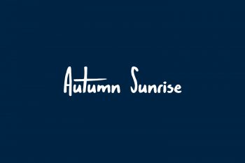 Autumn Sunrise Free Font