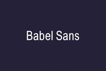 Babel Sans Free Font