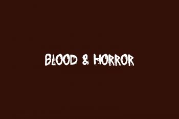 Blood & Horror Free Font