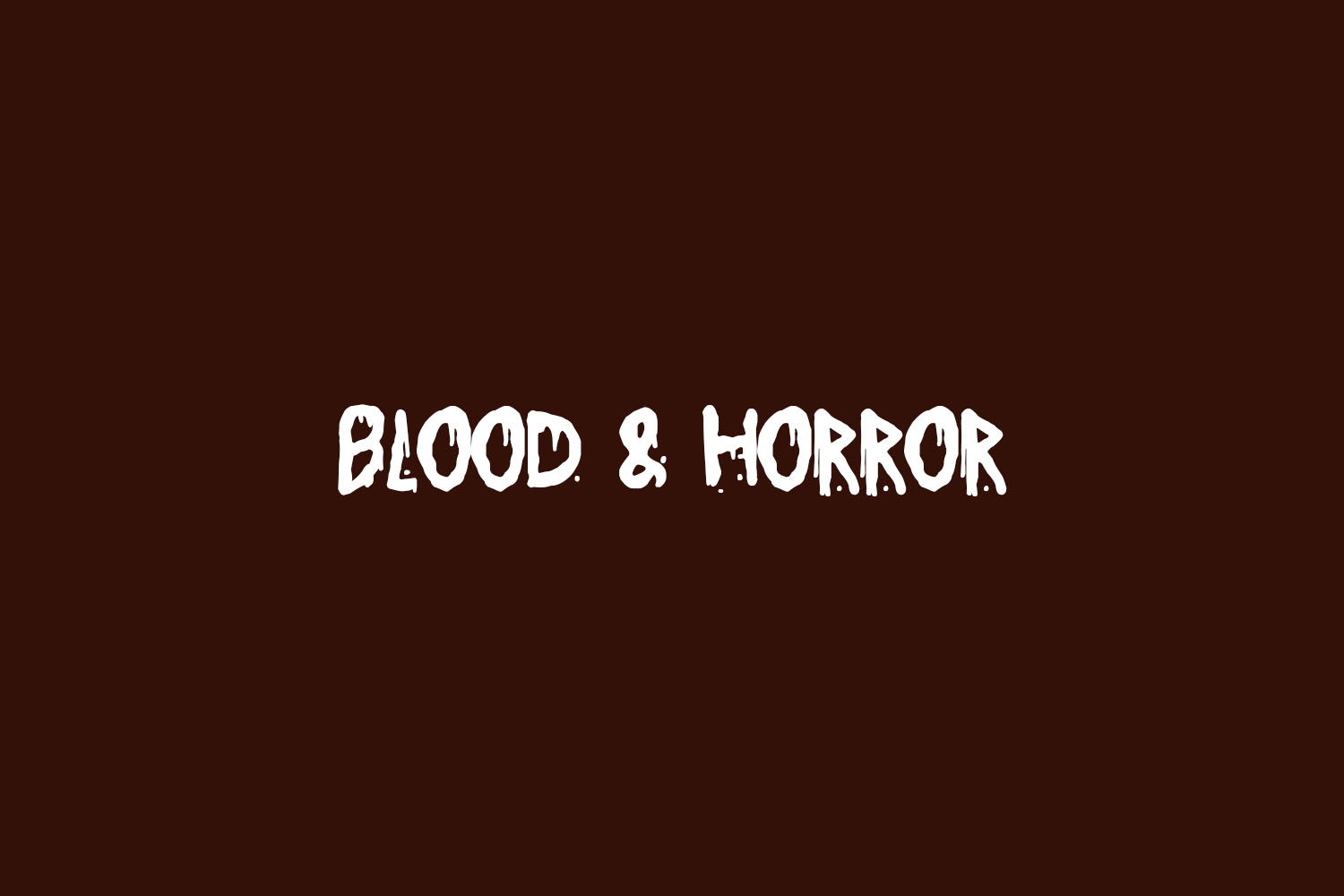 Blood & Horror Free Font