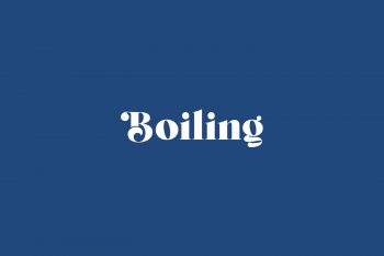 Boiling Free Font