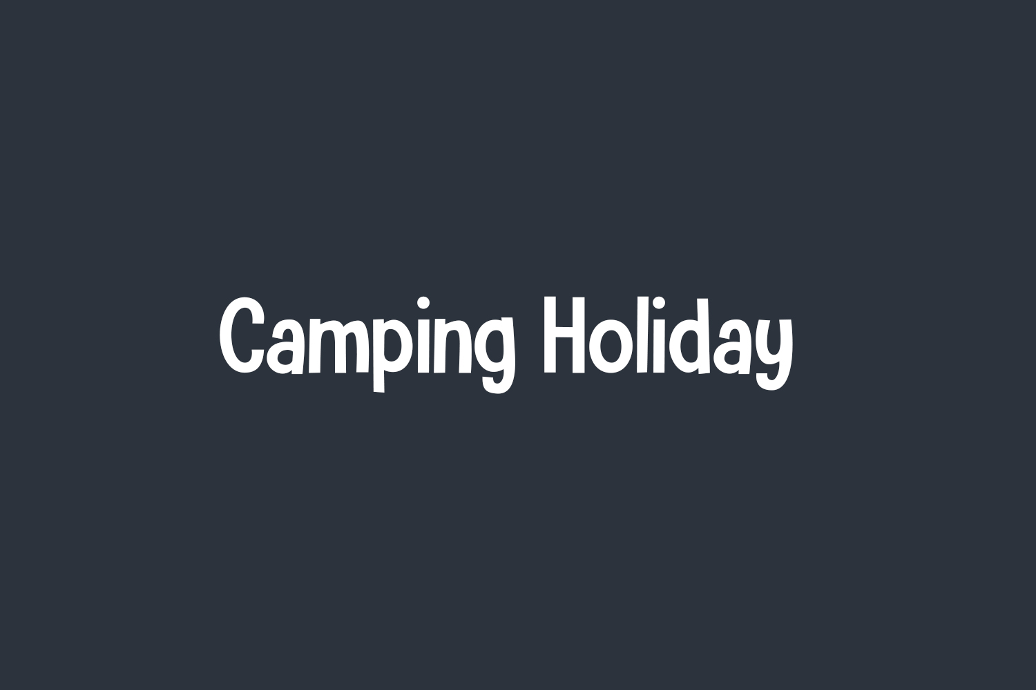 Camping Holiday Free Font