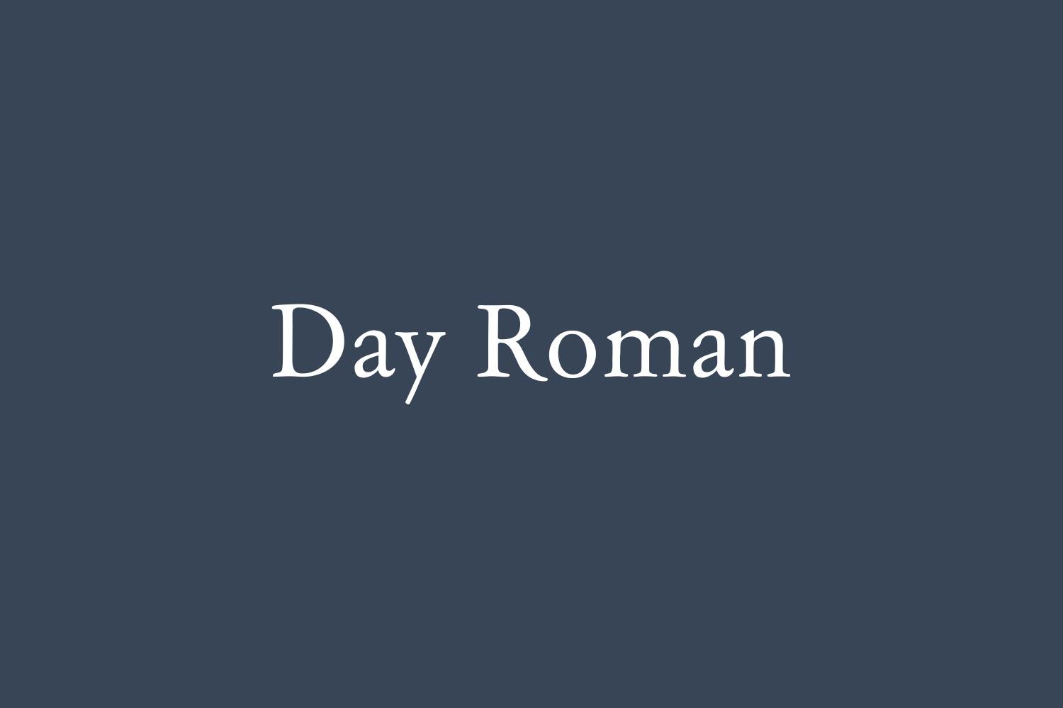 Day Roman Free Font