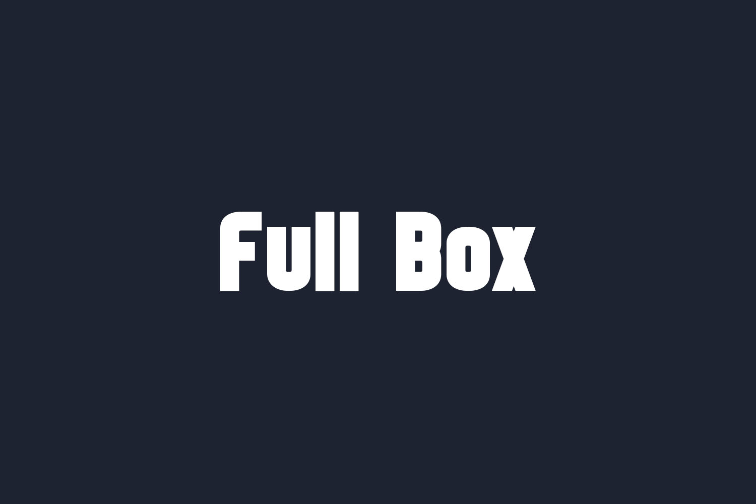 Full Box Free Font