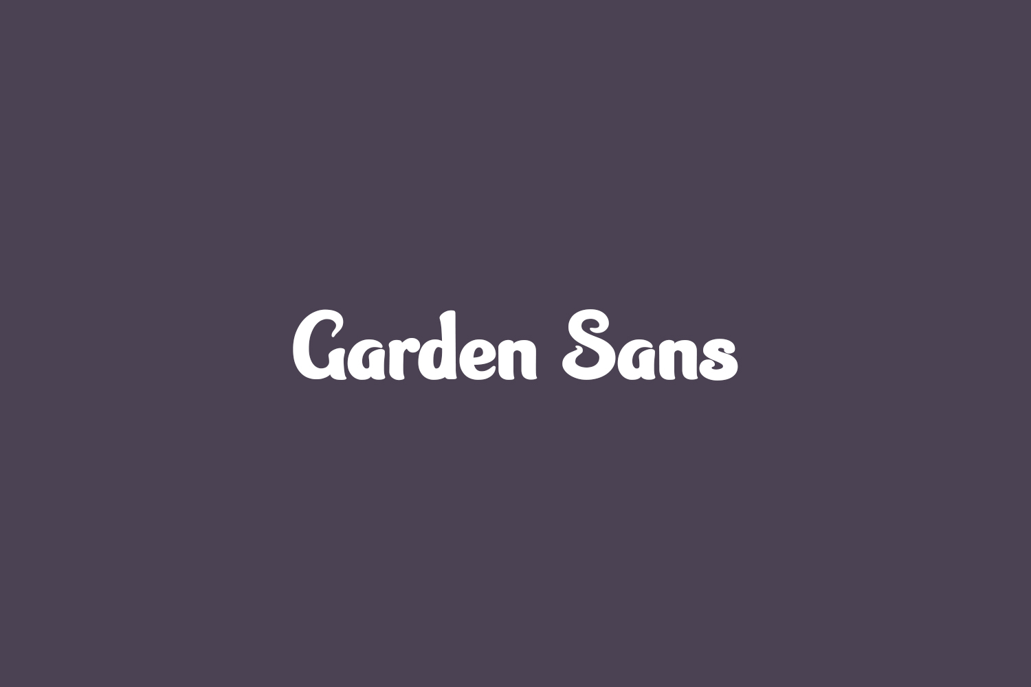 Garden Sans Free Font