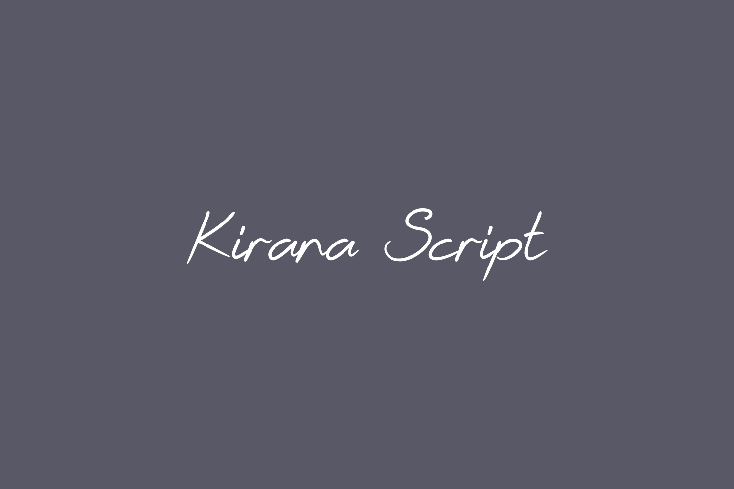 Kirana Script Free Font