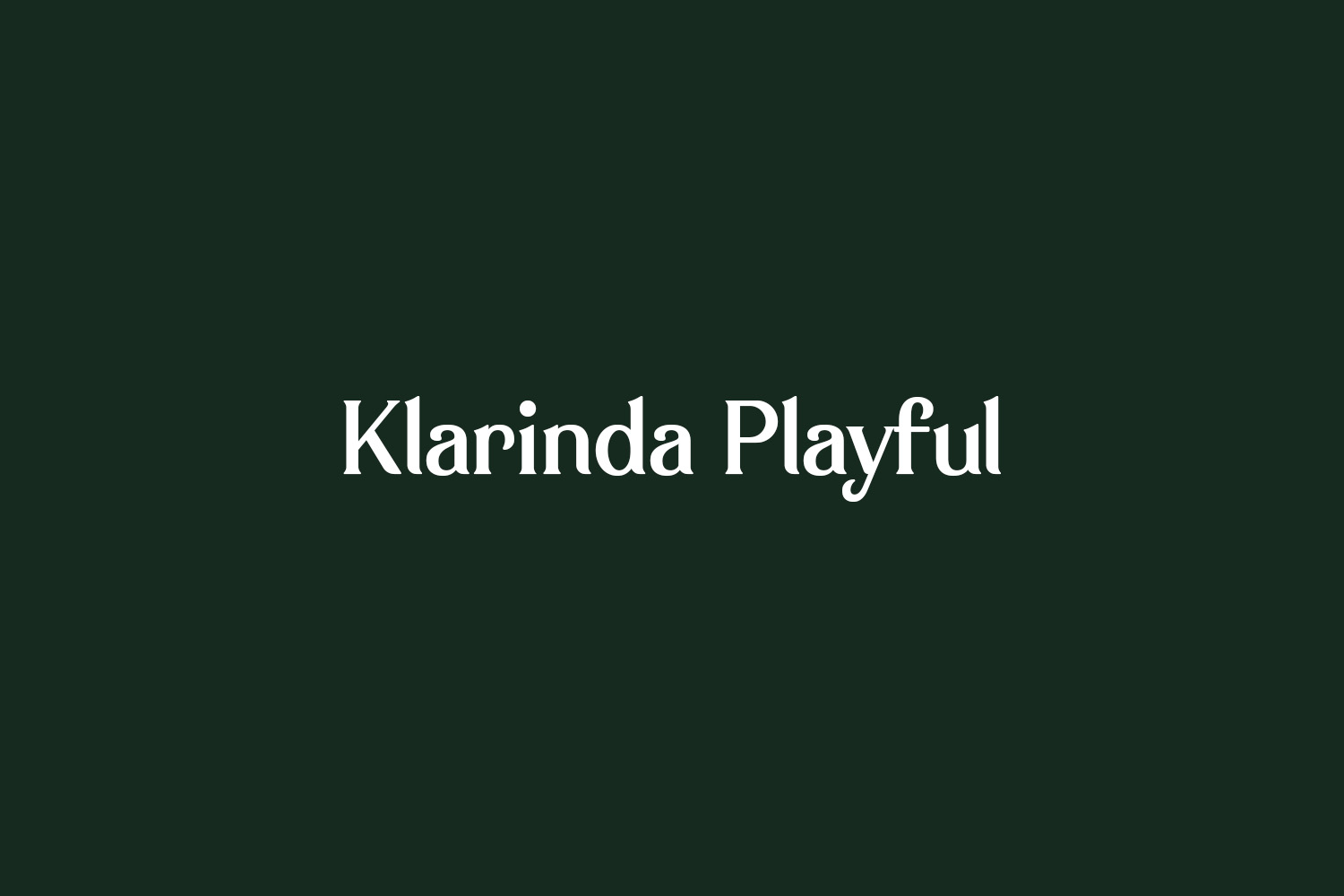 Klarinda Playful Free Font