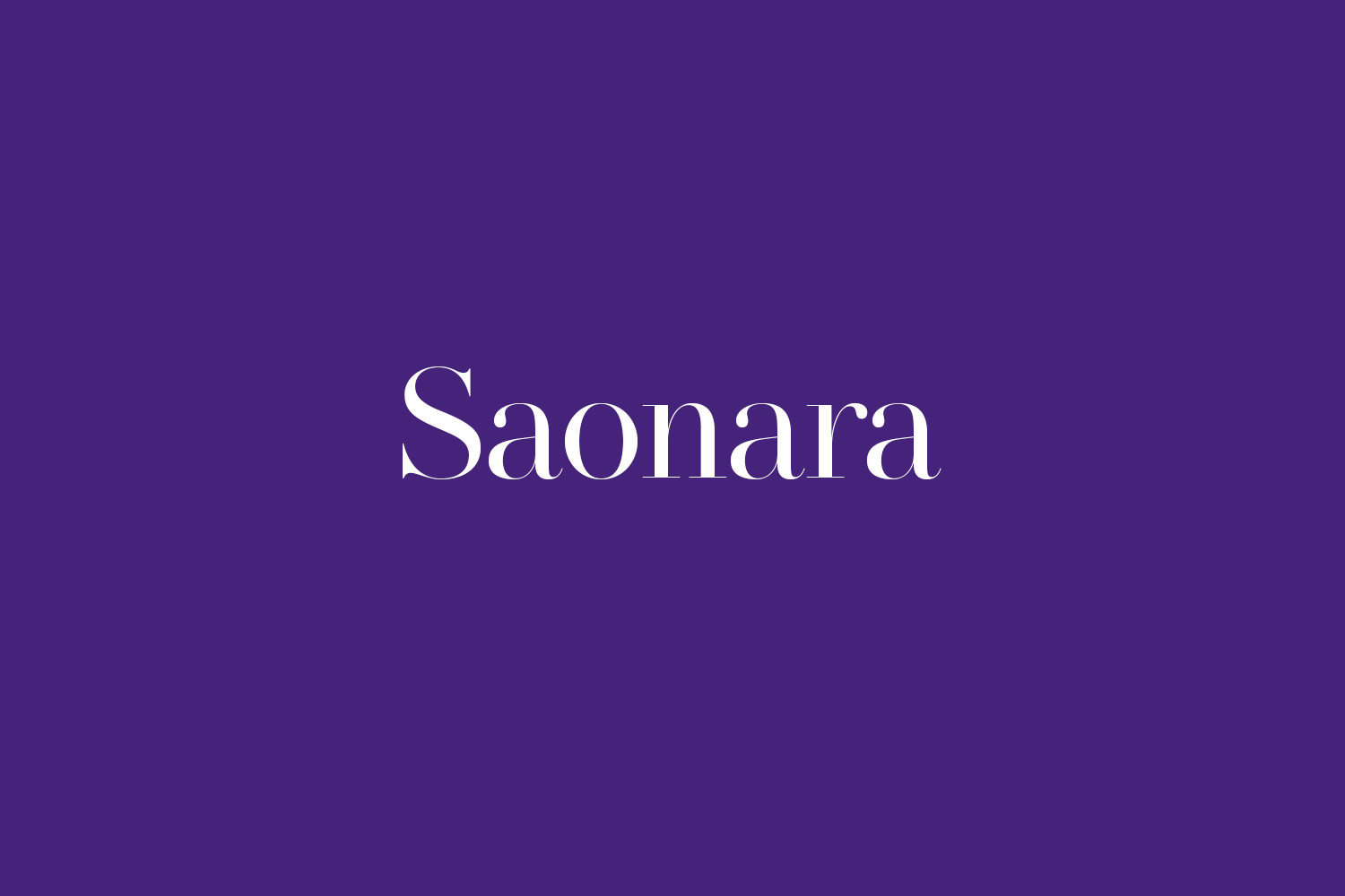 Saonara Free Font
