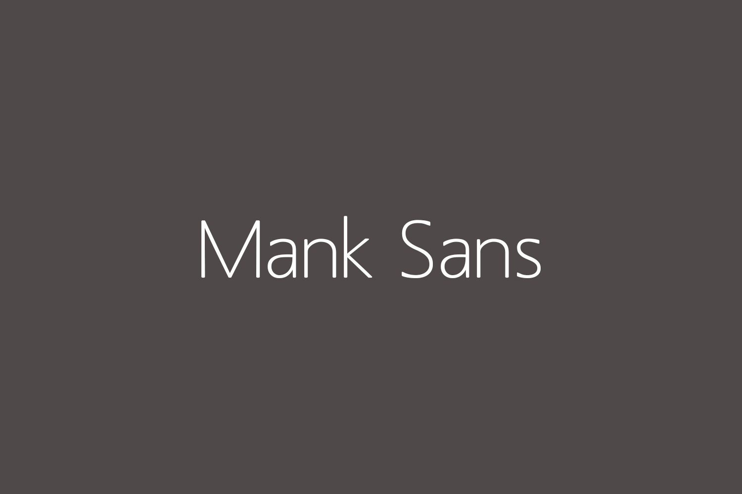 Mank Sans Free Font