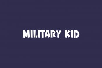 Military Kid Free Font