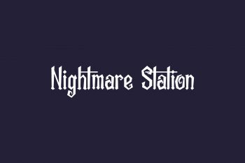 Nightmare Station Free Font