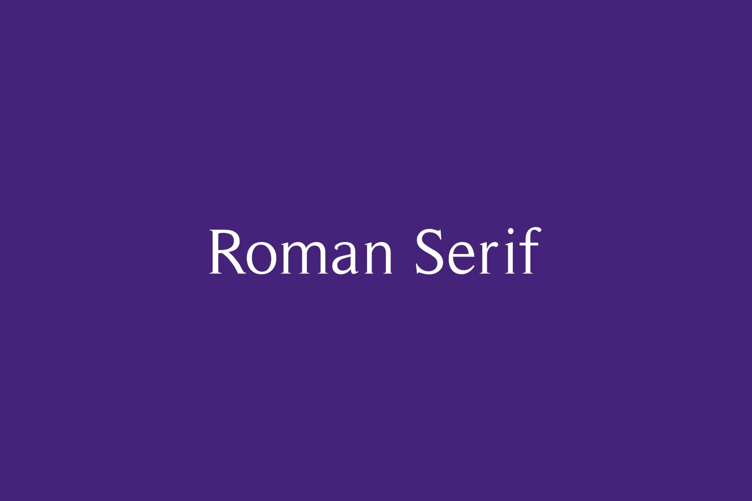 Roman Serif Free Font