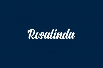 Rosalinda Free Font