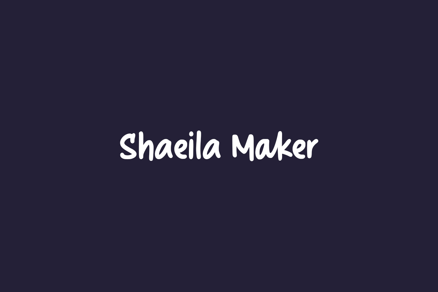 Shaeila Maker Free Font