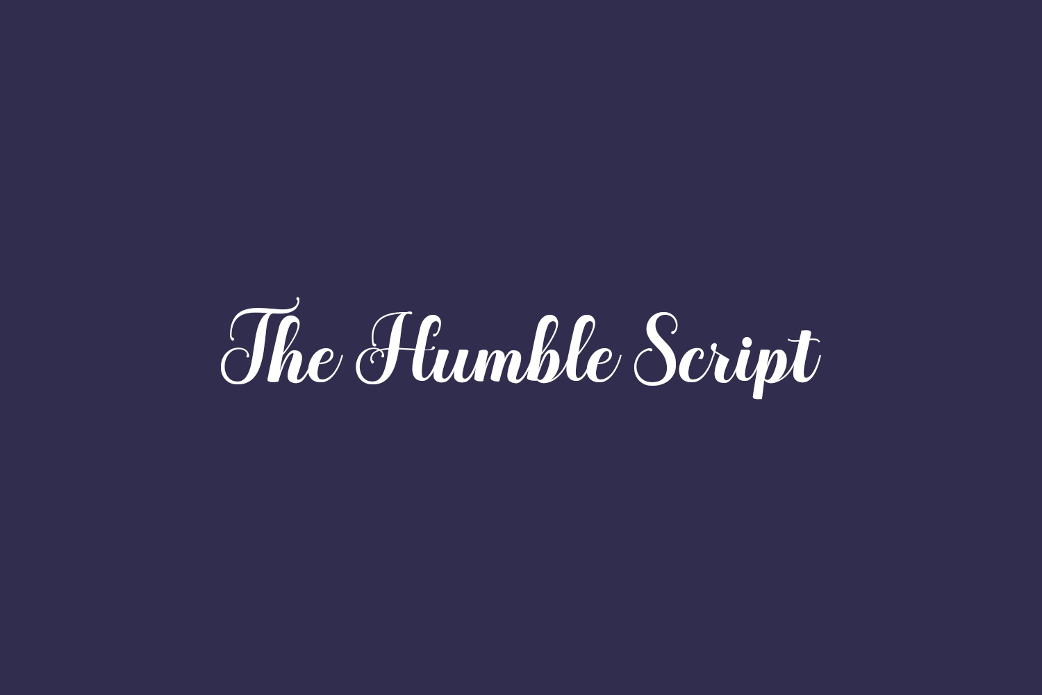 The Humble Script Free Font