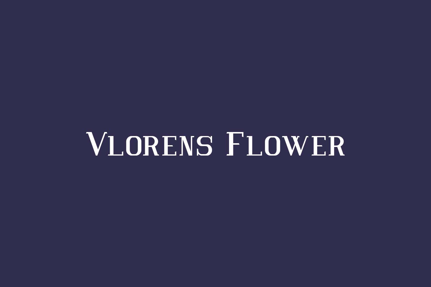 Vlorens Flower Free Font