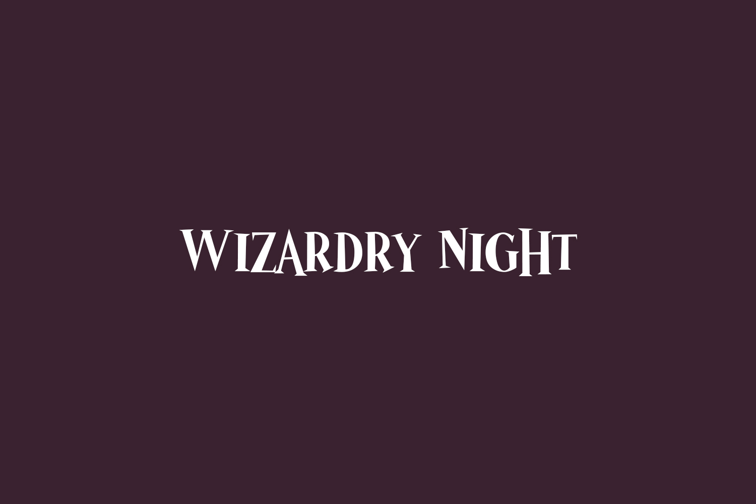 Wizardry Night Free Font