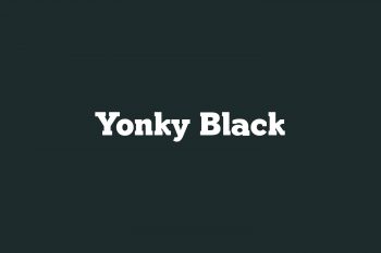 Yonky Black Free Font