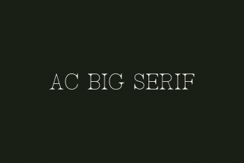AC Big Serif Free Font