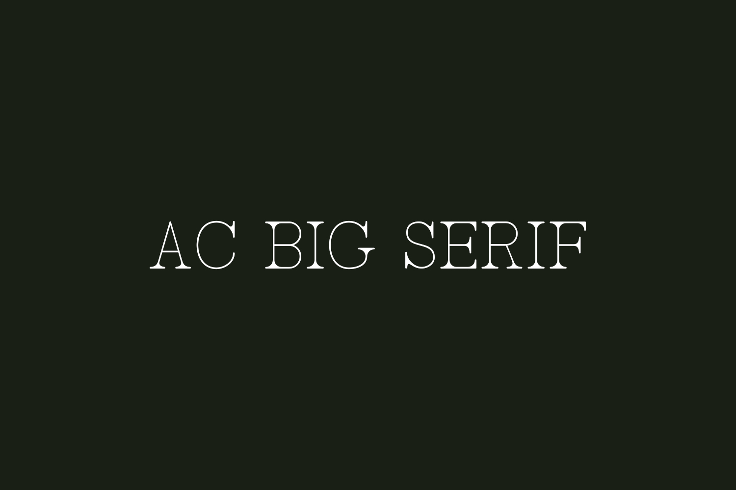 AC Big Serif Free Font