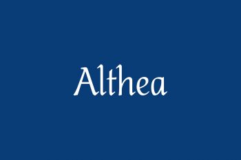 Althea Free Font