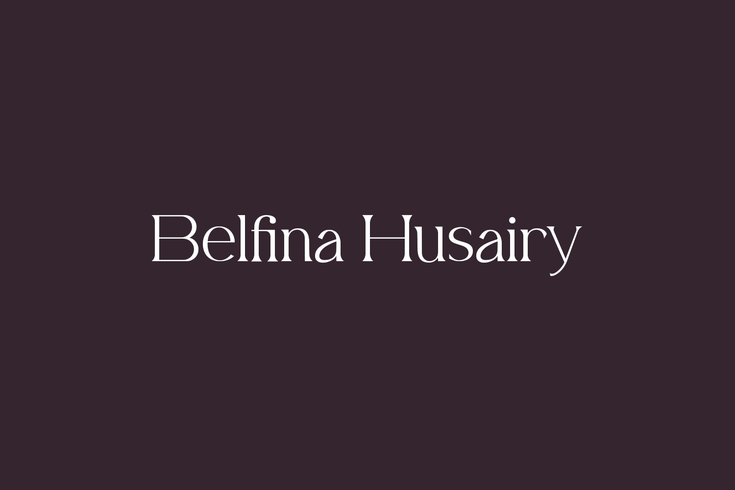 Belfina Husairy Free Font