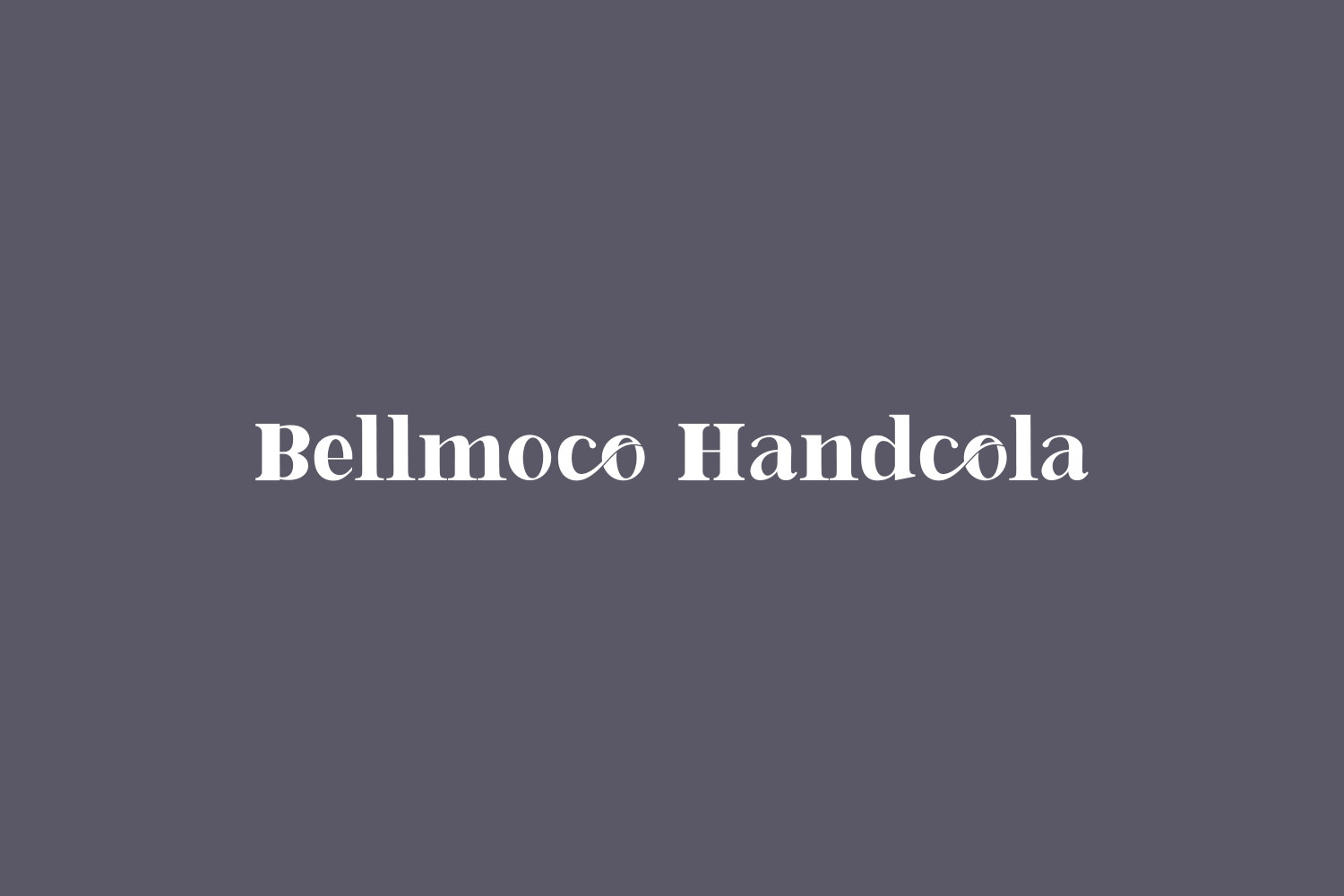 Bellmoco Handcola Free Font