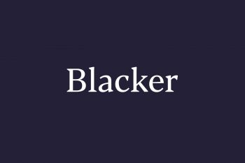 Blacker Free Font