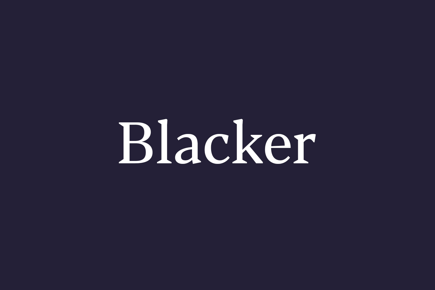 Blacker Free Font