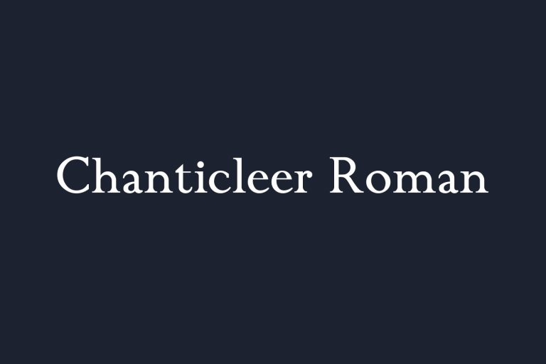 Chanticleer Roman Fonts Shmonts