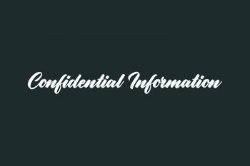 Confidential Information Free Font