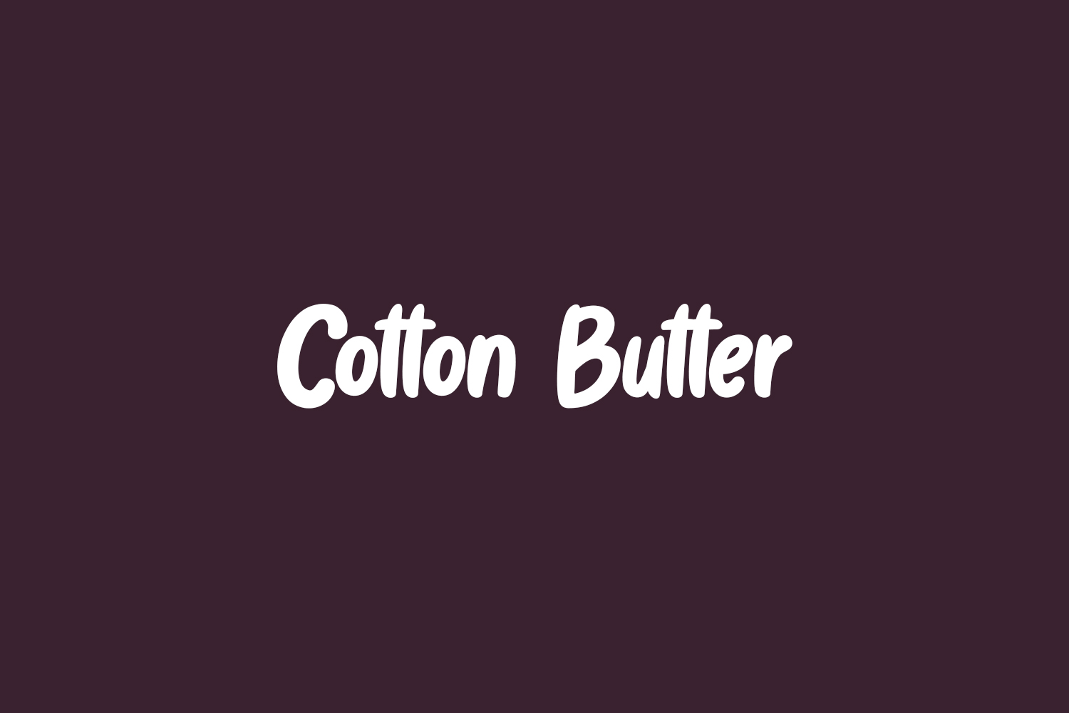 Cotton Butter Free Font