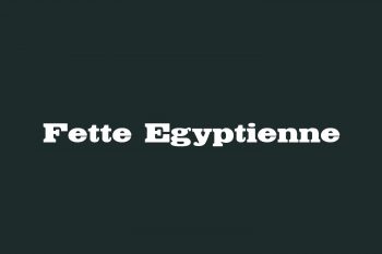 Fette Egyptienne Free Font