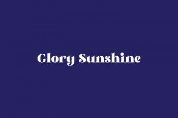 Glory Sunshine Free Font